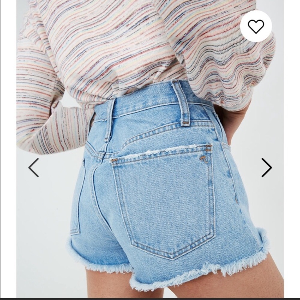 NWT Madewell Relaxed Denim Shorts Fringe Hem SZ 26